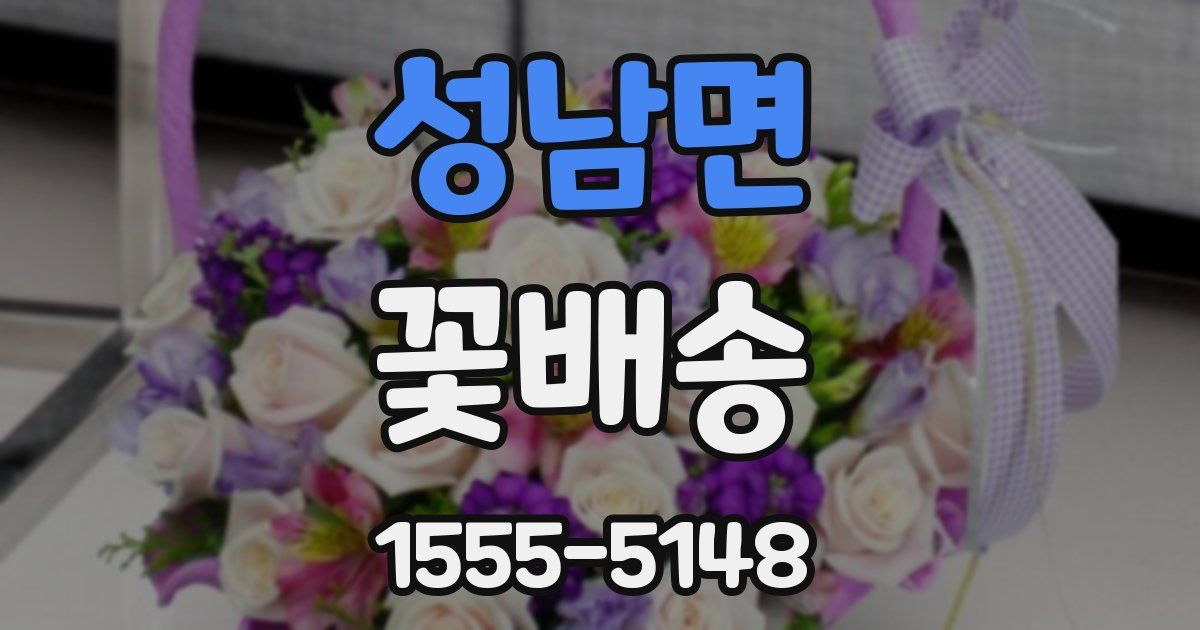 성남면 꽃배송