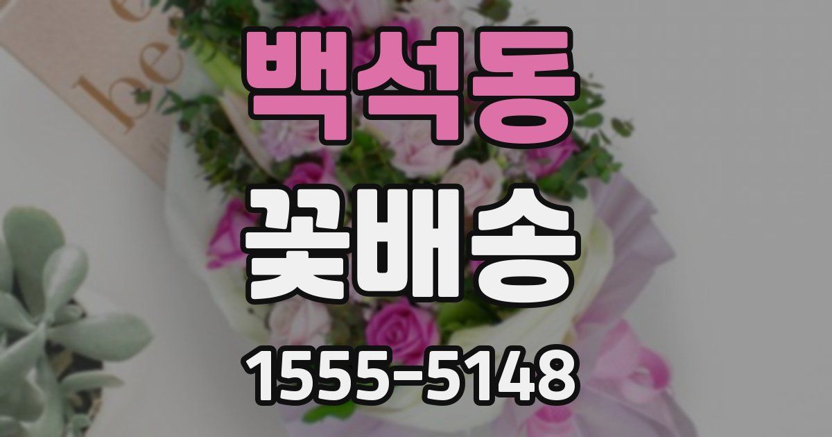 백석동 꽃배송