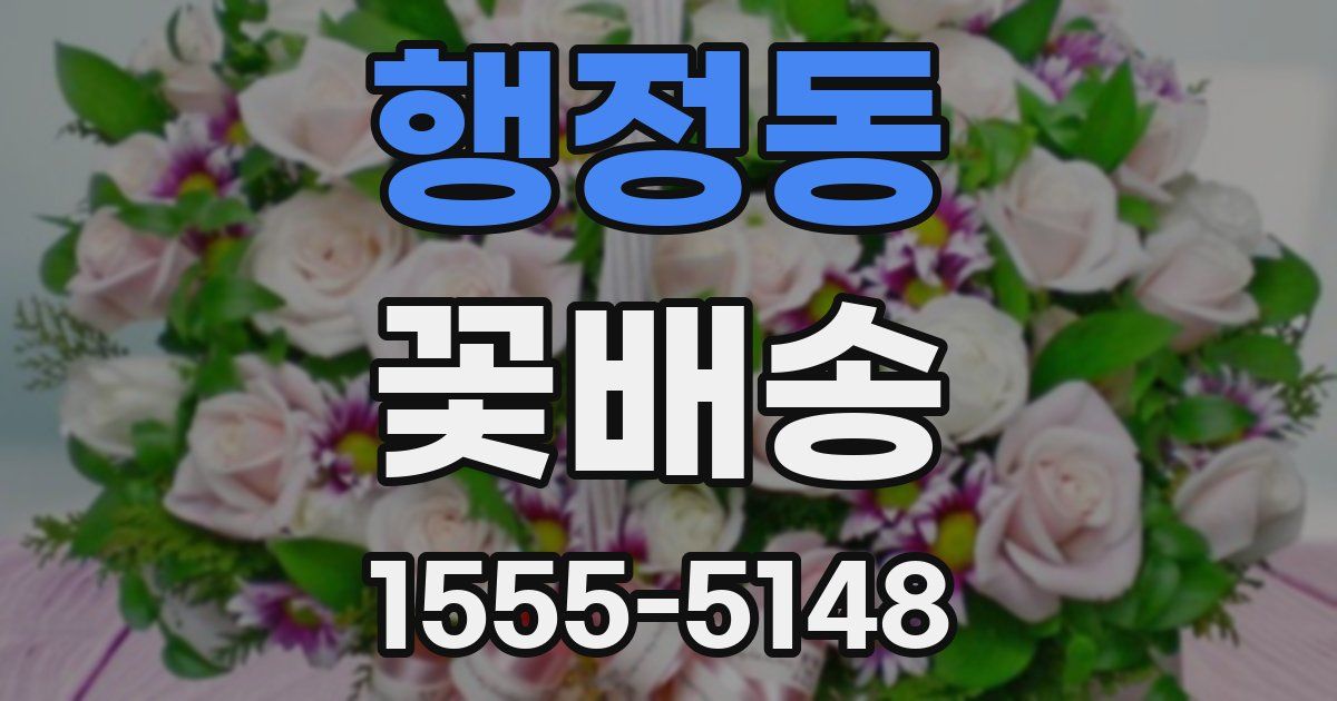 행정동 꽃배송
