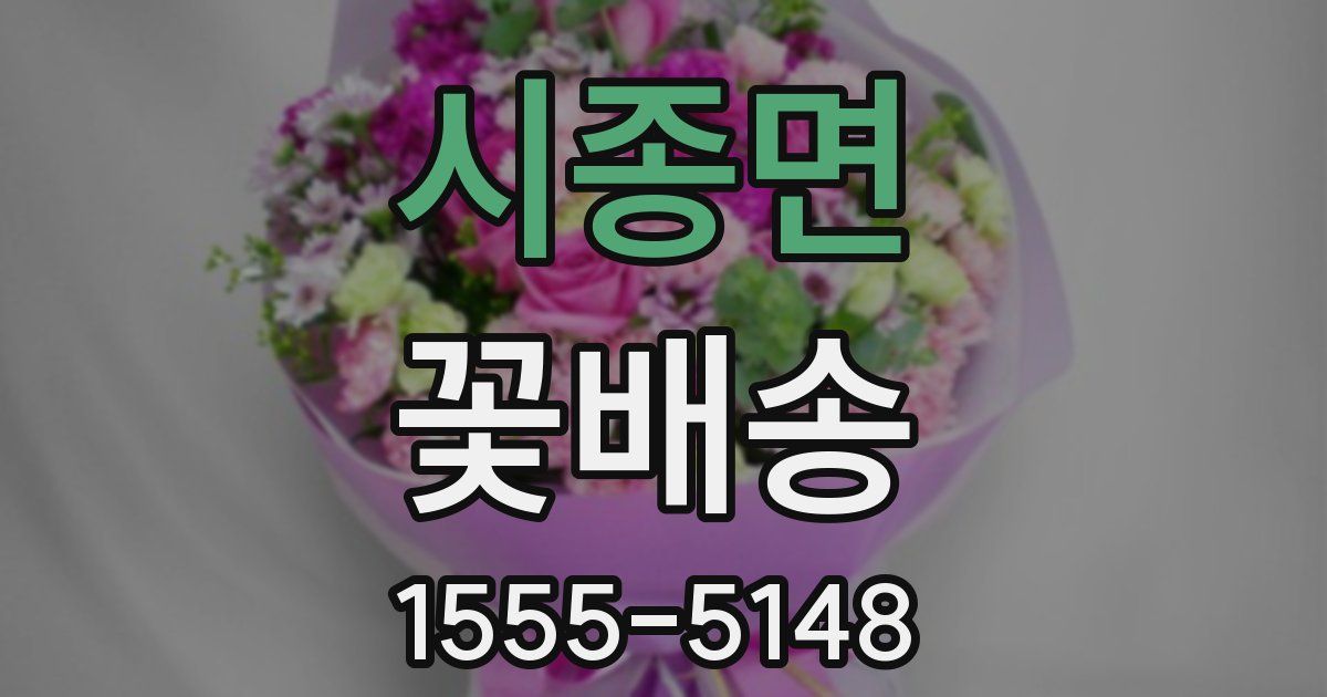 시종면 꽃배송