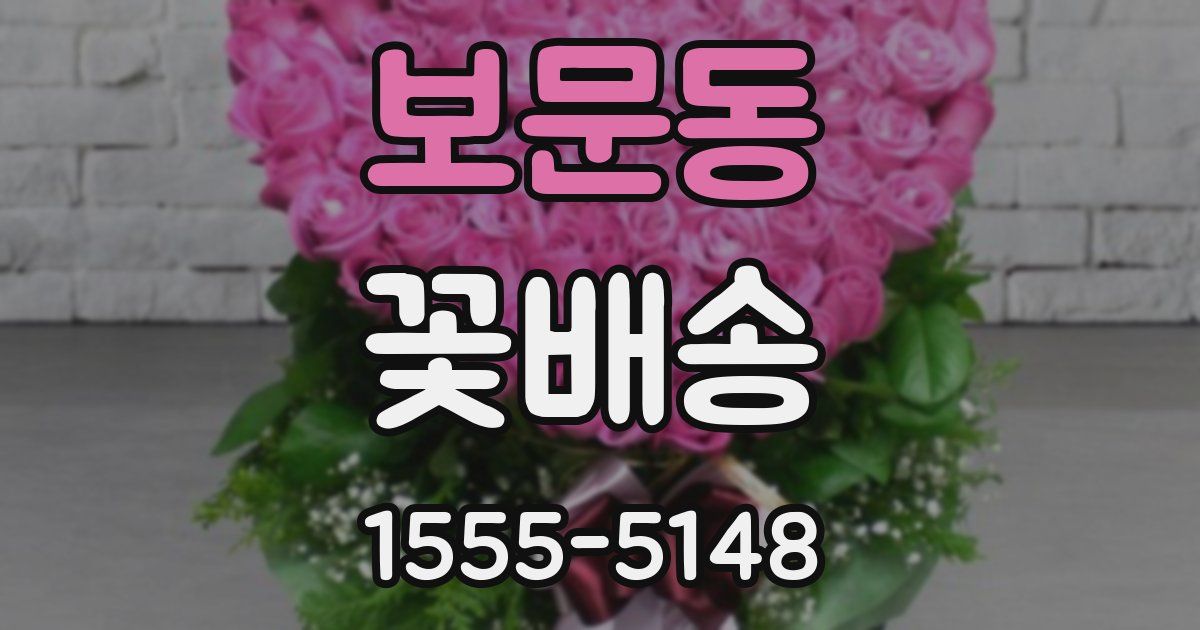 보문동 꽃배송
