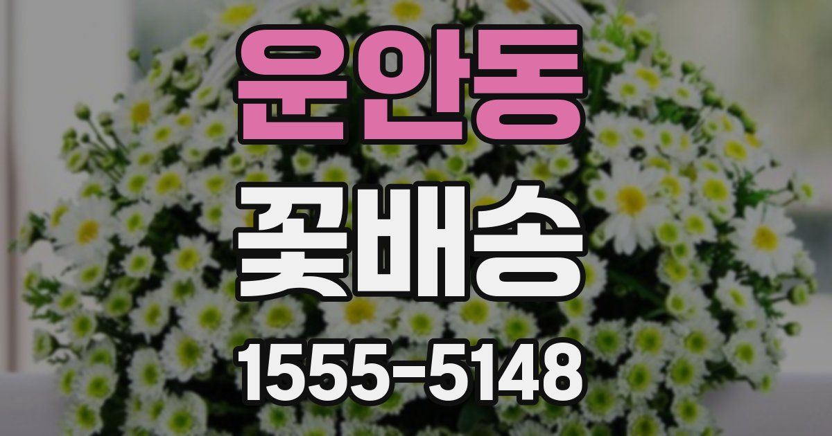 운안동 꽃배송