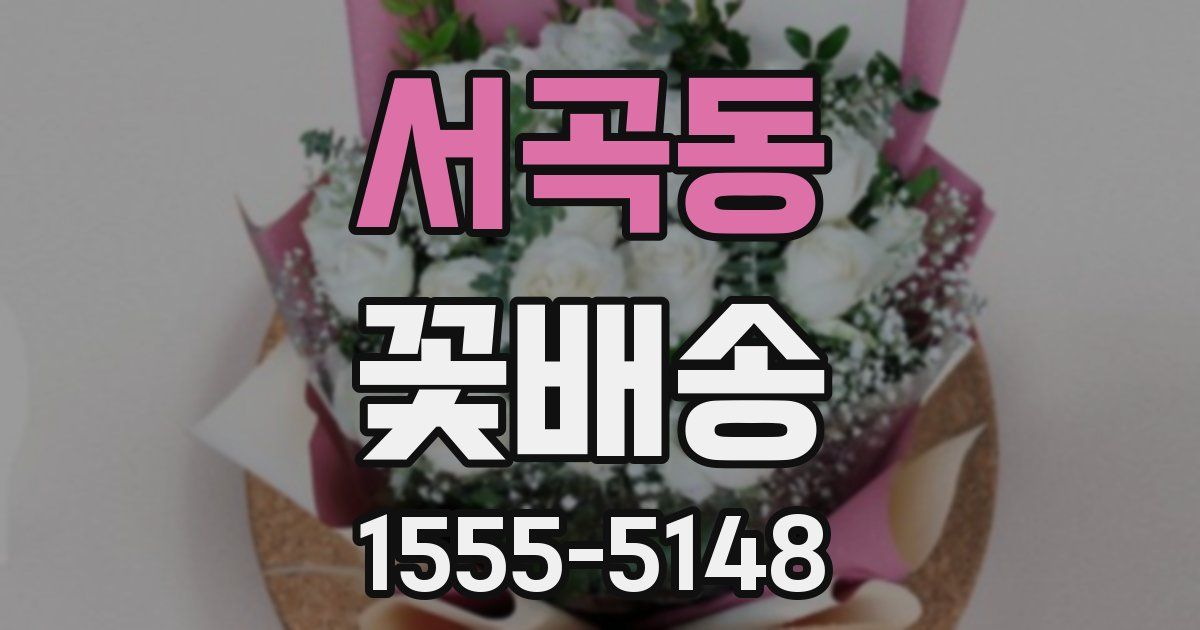 서곡동 꽃배송