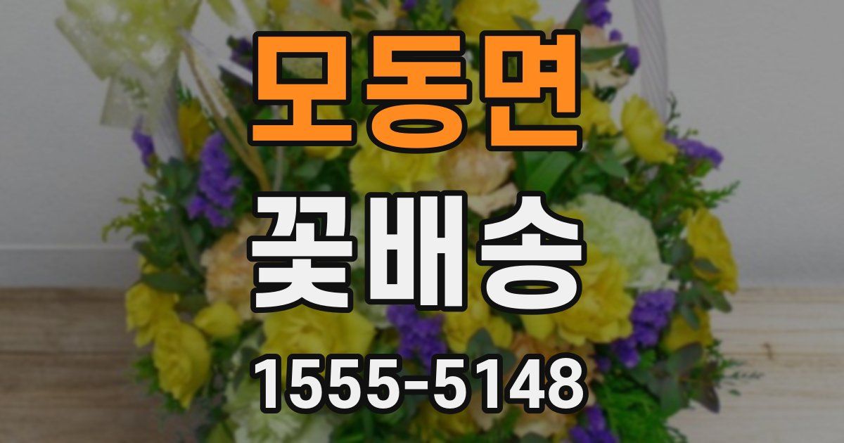 모동면 꽃배송