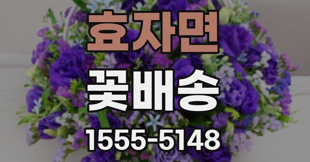 효자면 꽃배송