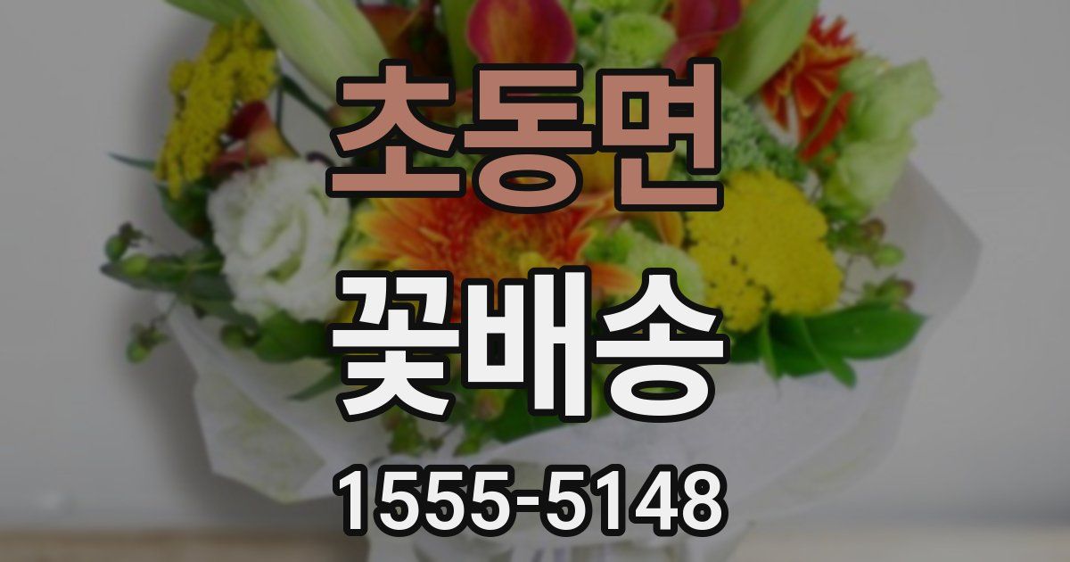 초동면 꽃배송
