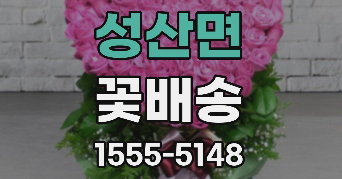 성산면 꽃배송