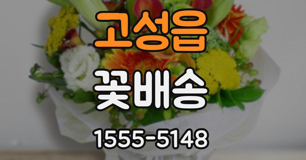 고성읍 꽃배송