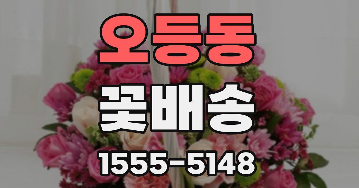 오등동 꽃배송