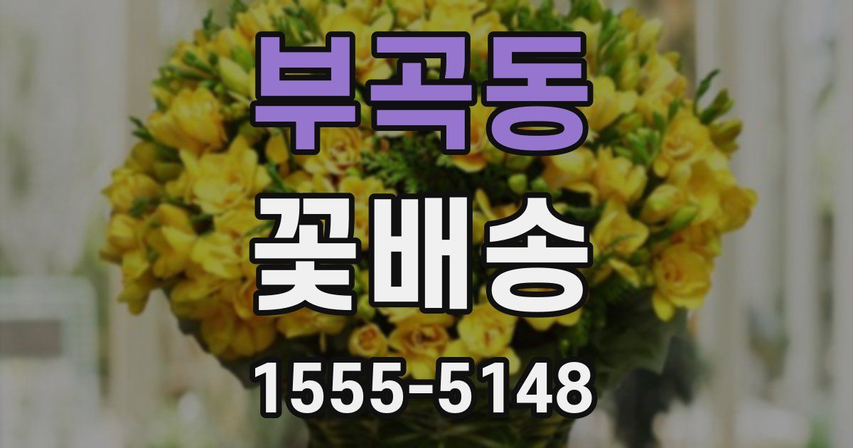 부곡동 꽃배송