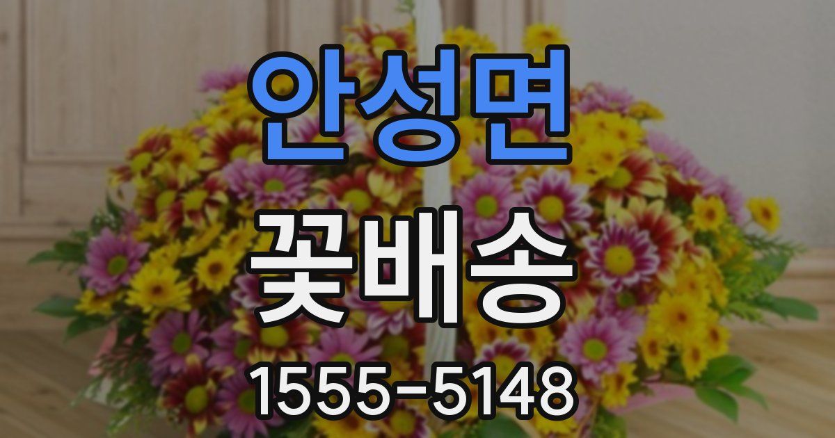 안성면 꽃배송