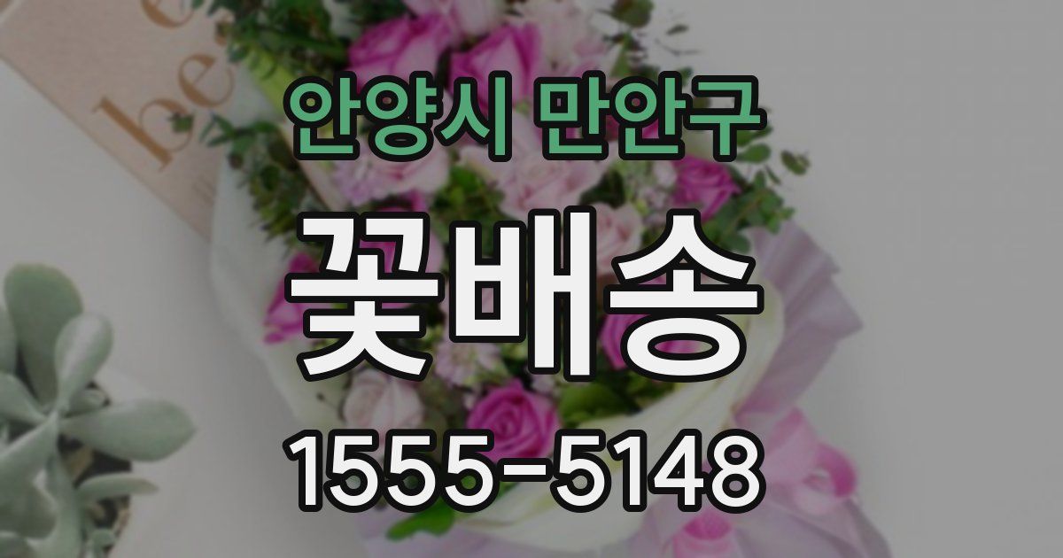 안양시 만안구 꽃배송