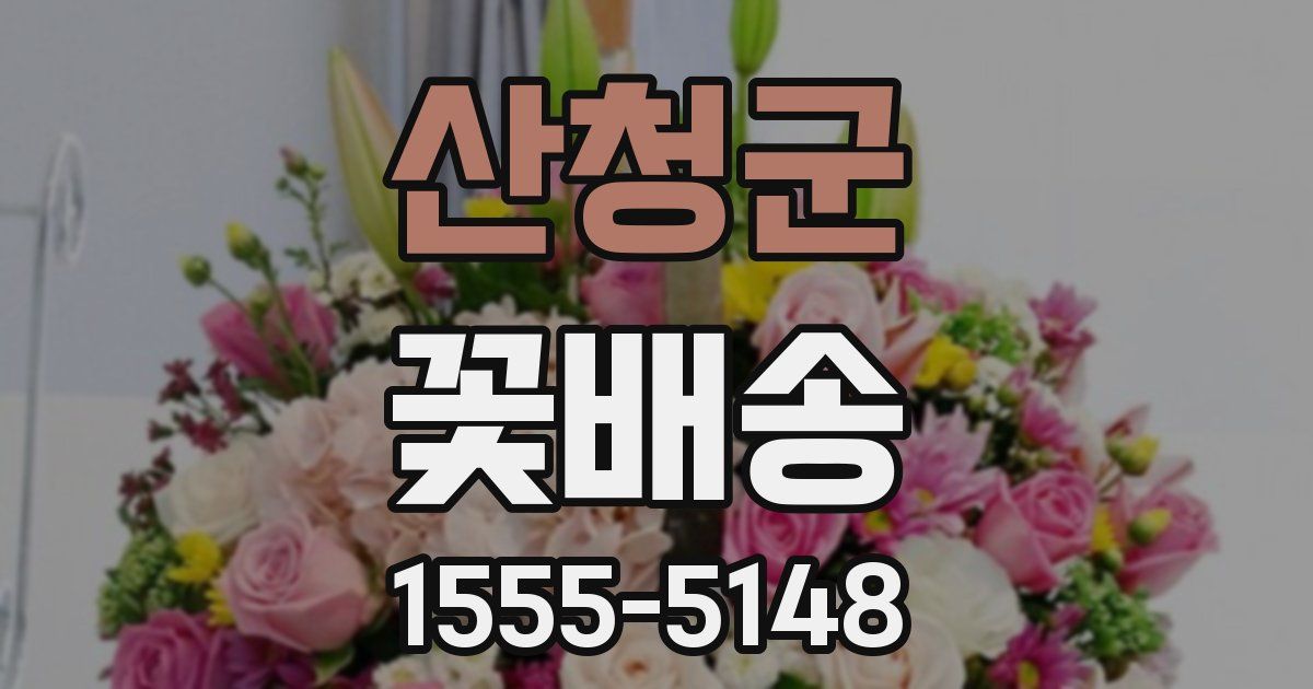 산청군 꽃배송