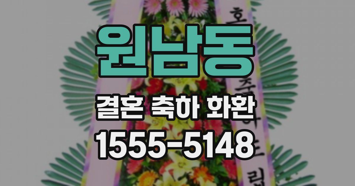 원남동 결혼 축하 화환