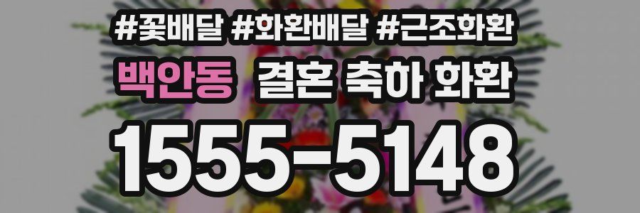 백안동 결혼 축하 화환