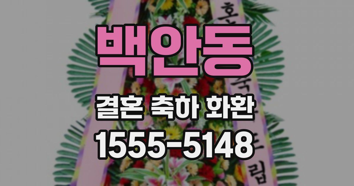 백안동 결혼 축하 화환