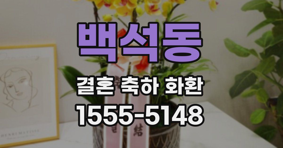 백석동 결혼 축하 화환