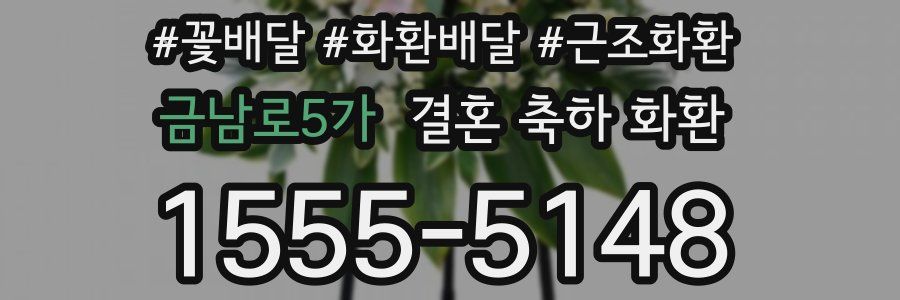 금남로5가 결혼 축하 화환