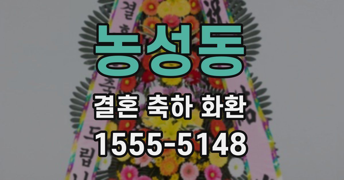 농성동 결혼 축하 화환