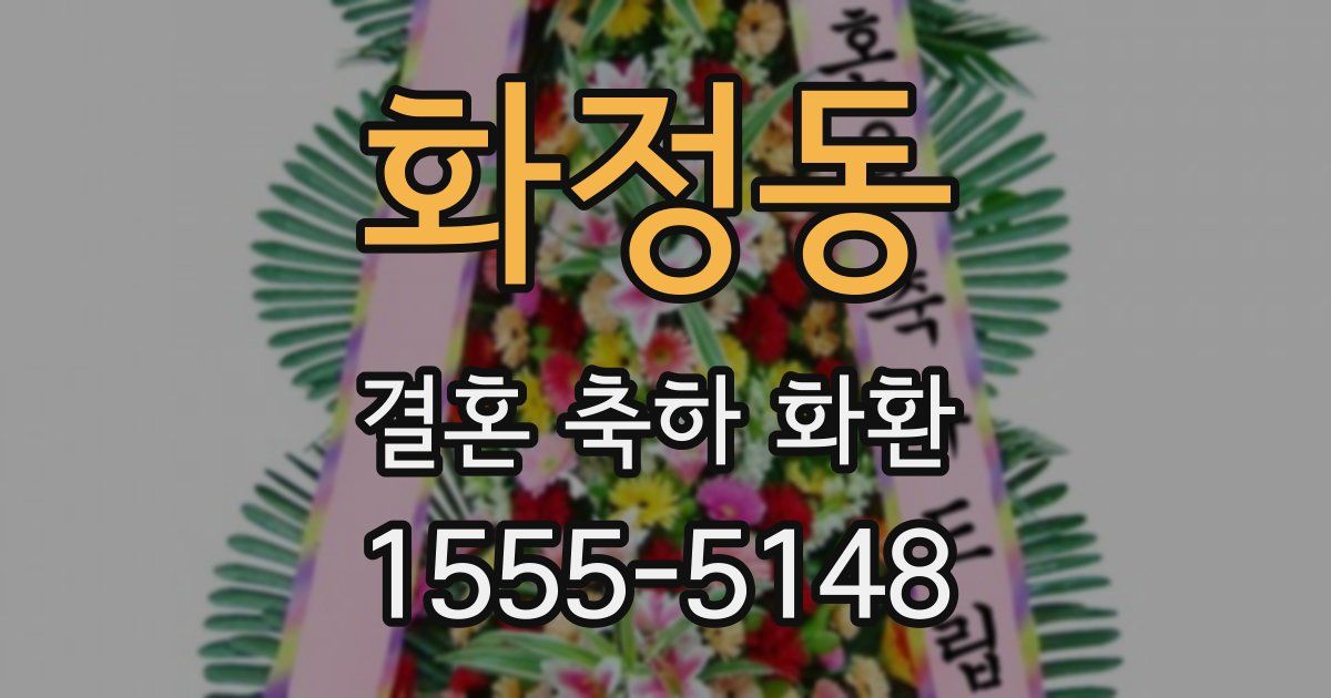 화정동 결혼 축하 화환