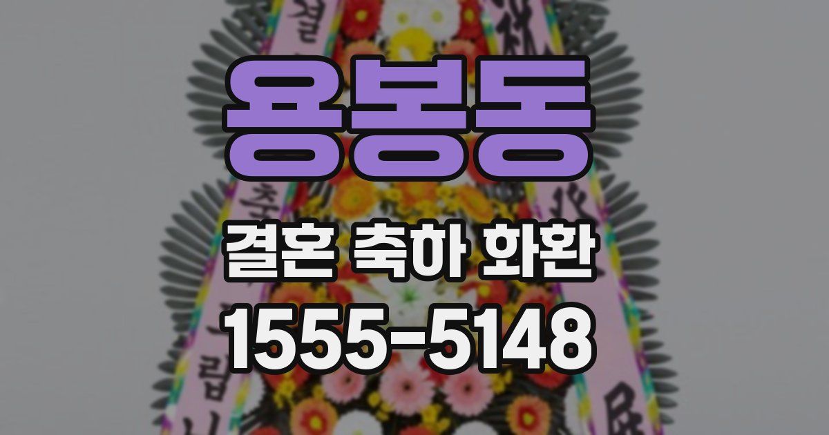 용봉동 결혼 축하 화환