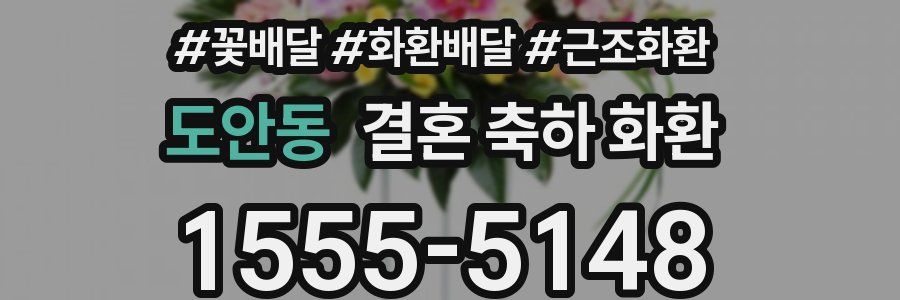 도안동 결혼 축하 화환