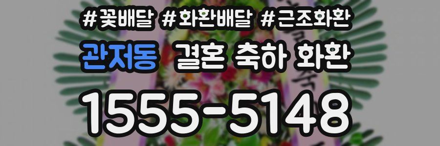 관저동 결혼 축하 화환