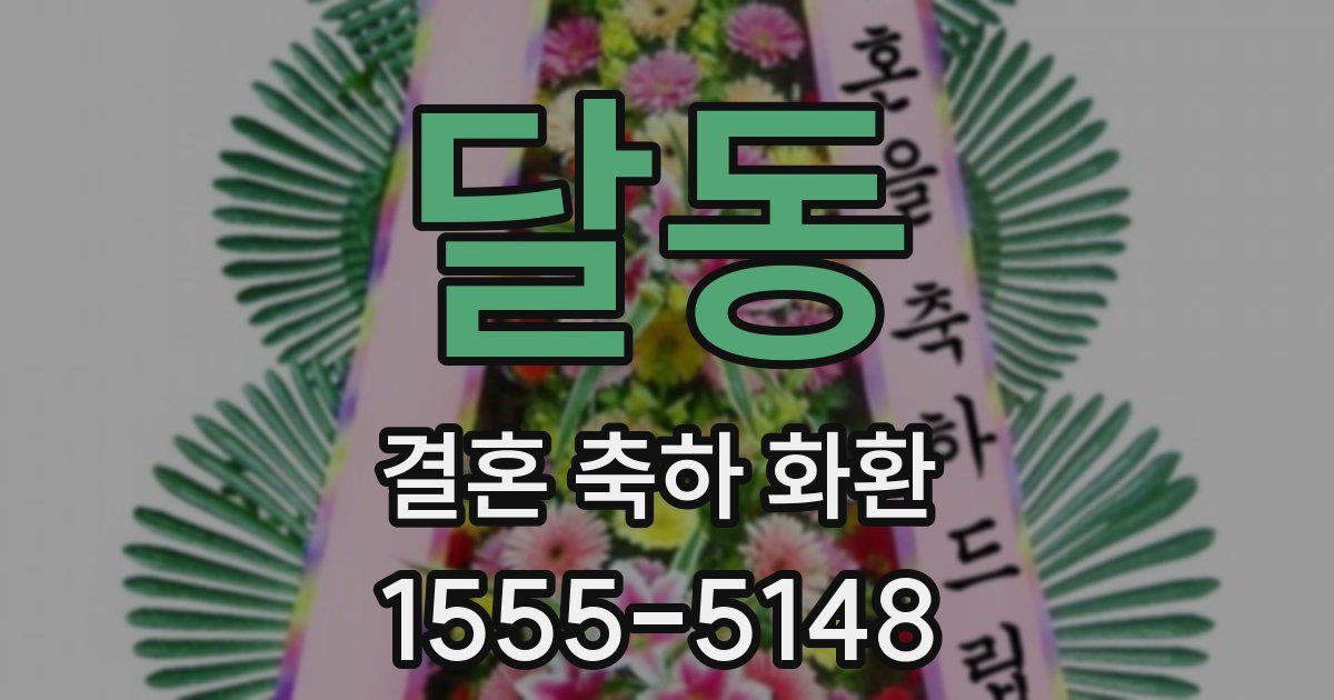 달동 결혼 축하 화환