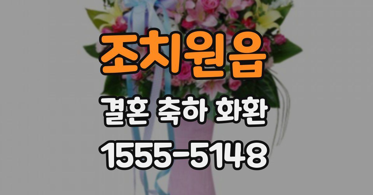 조치원읍 결혼 축하 화환