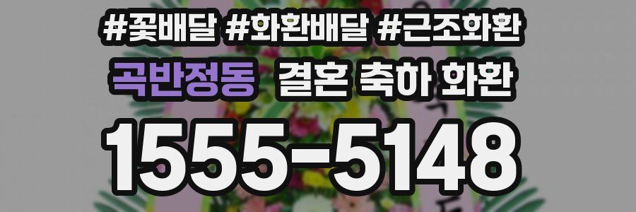 곡반정동 결혼 축하 화환