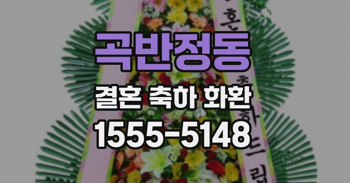 곡반정동 결혼 축하 화환