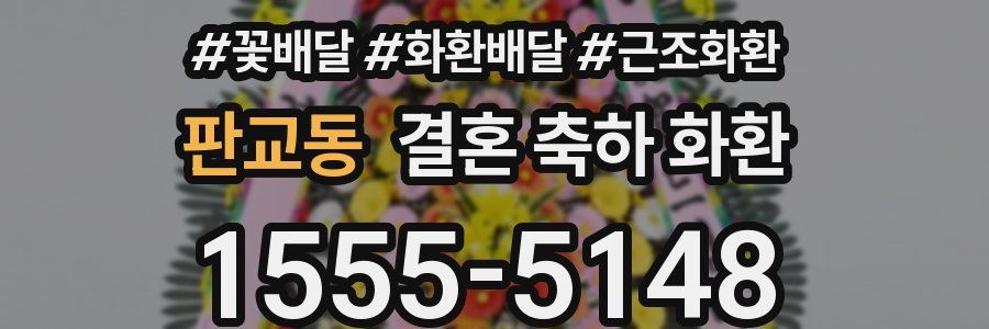 판교동 결혼 축하 화환