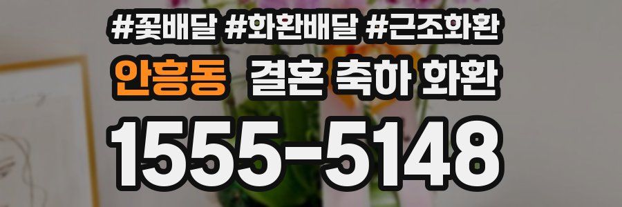 안흥동 결혼 축하 화환