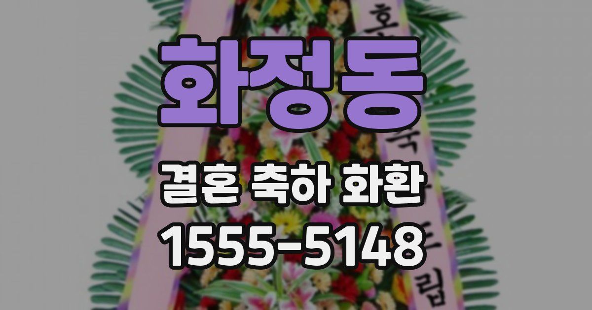 화정동 결혼 축하 화환