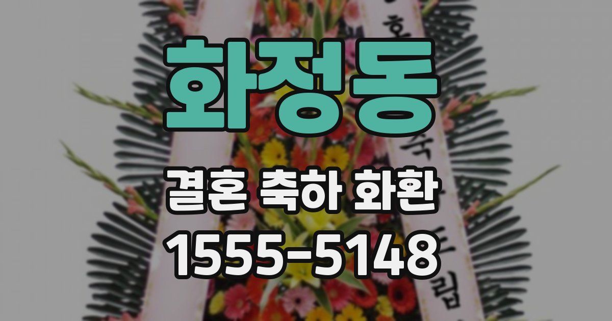 화정동 결혼 축하 화환