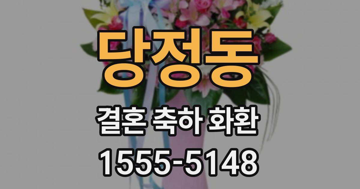 당정동 결혼 축하 화환