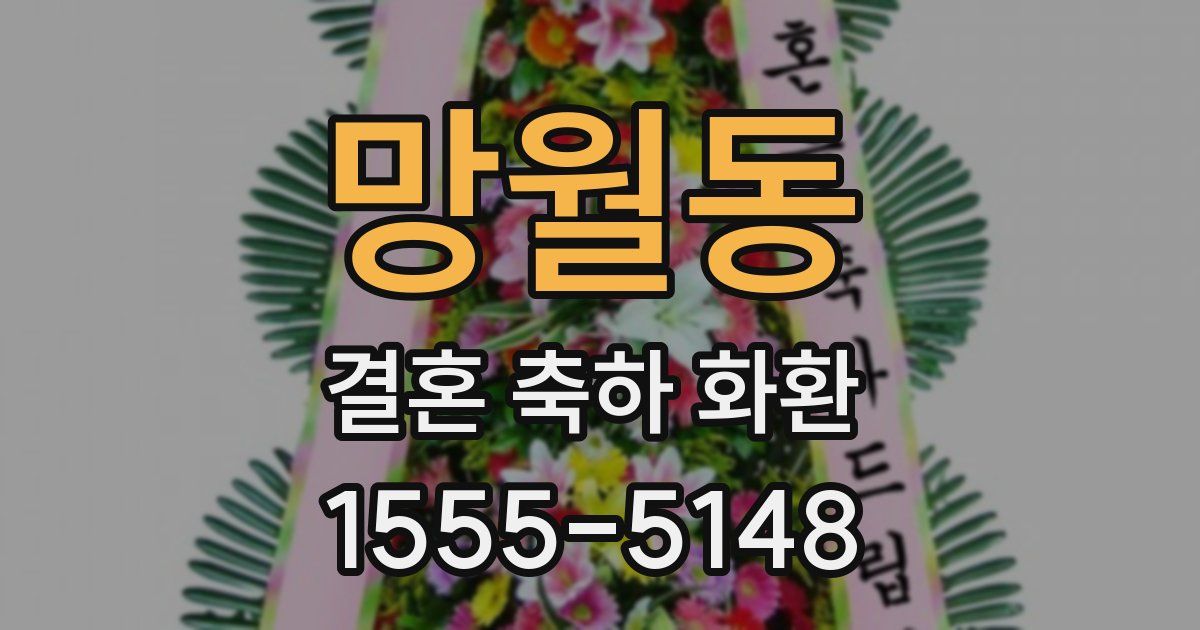 망월동 결혼 축하 화환