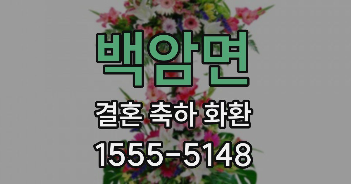 백암면 결혼 축하 화환