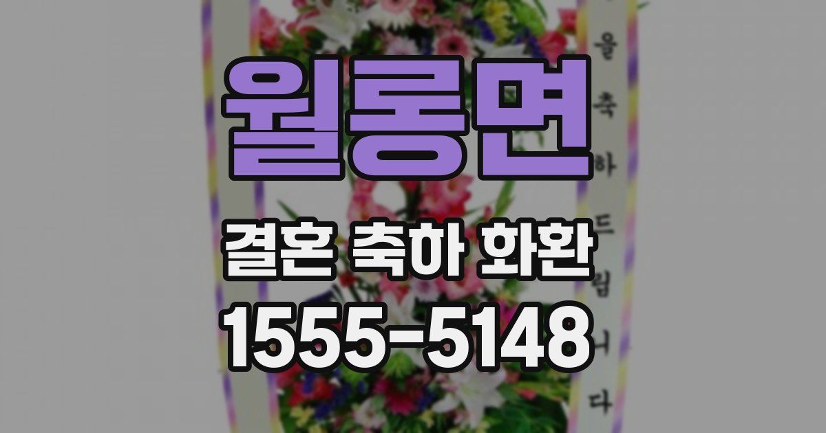 월롱면 결혼 축하 화환