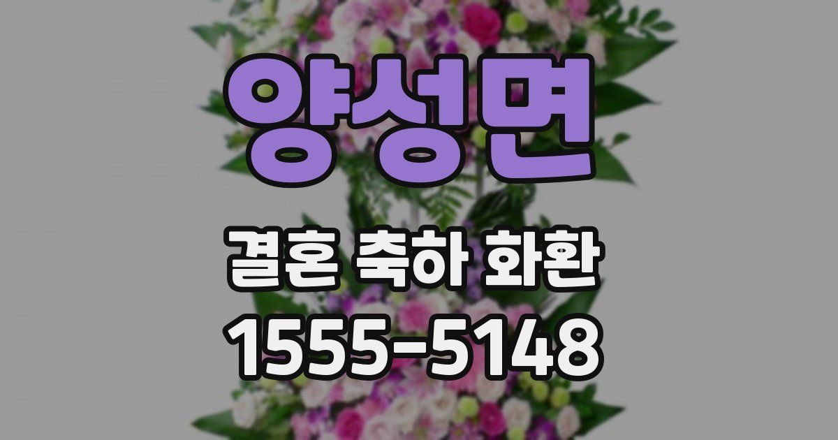 양성면 결혼 축하 화환