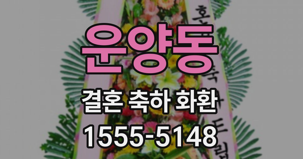 운양동 결혼 축하 화환