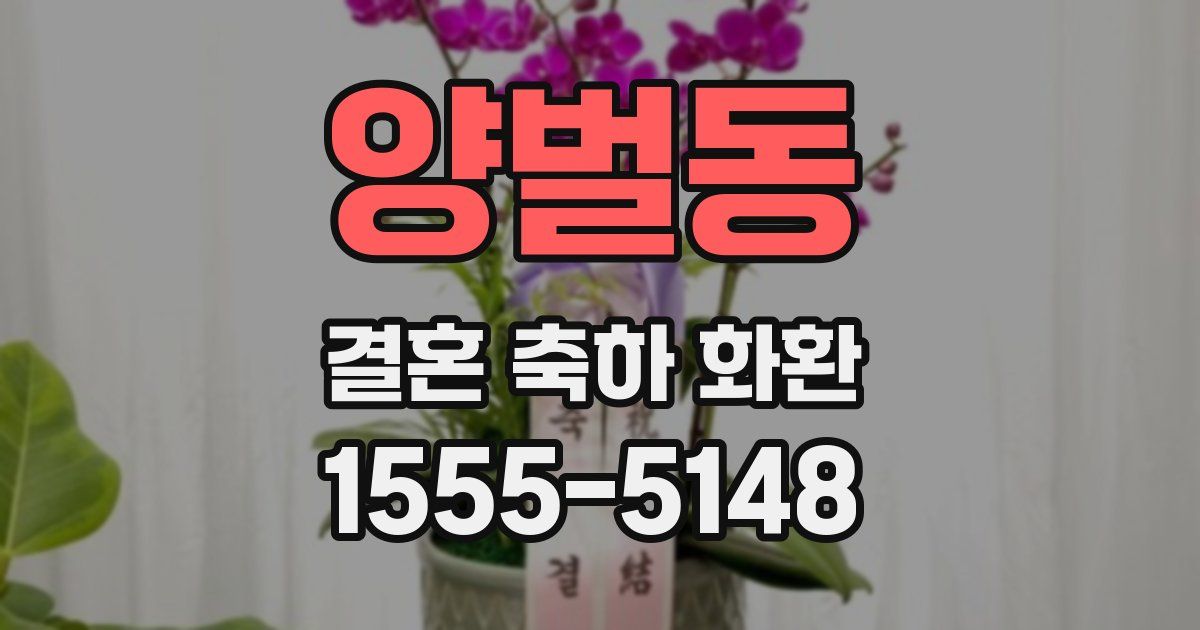 양벌동 결혼 축하 화환