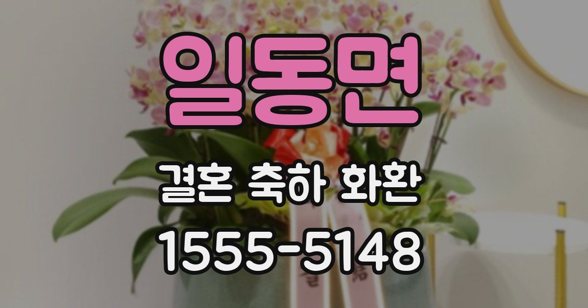 일동면 결혼 축하 화환