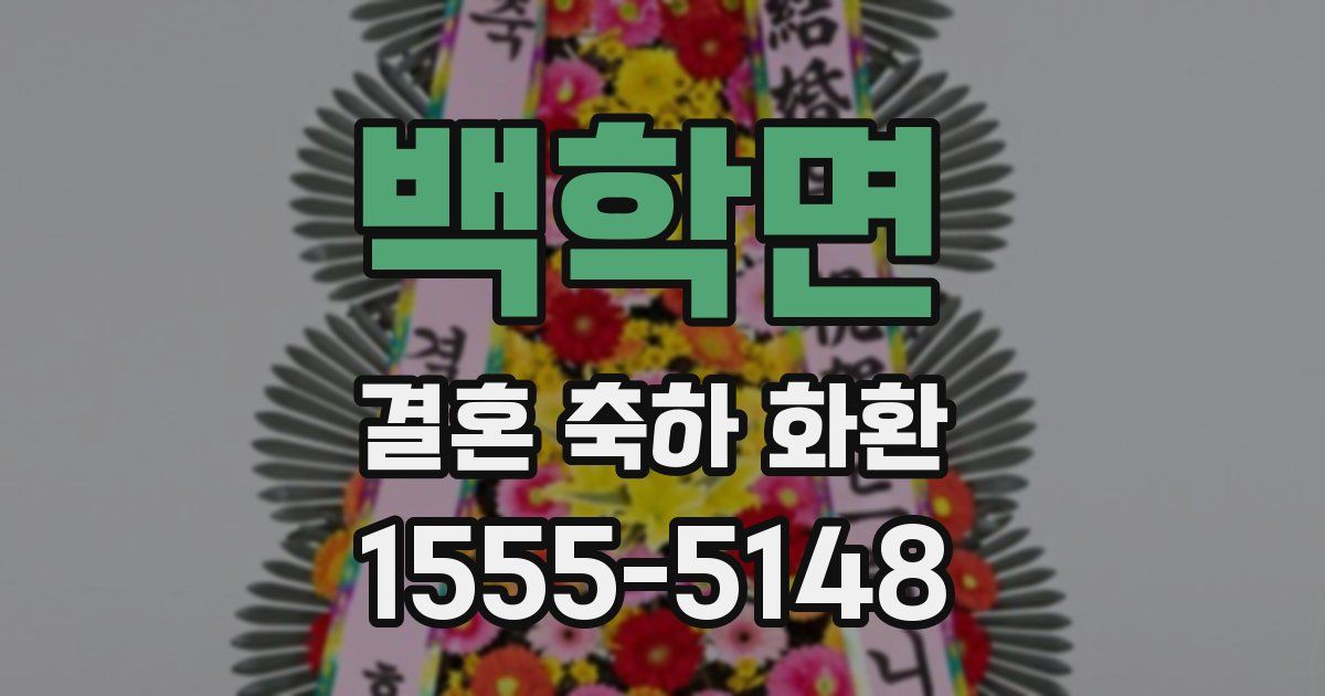 백학면 결혼 축하 화환