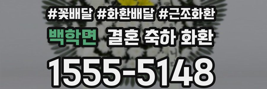 백학면 결혼 축하 화환