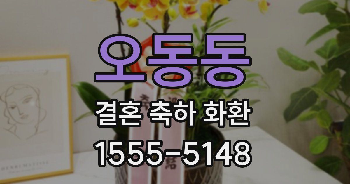 오동동 결혼 축하 화환