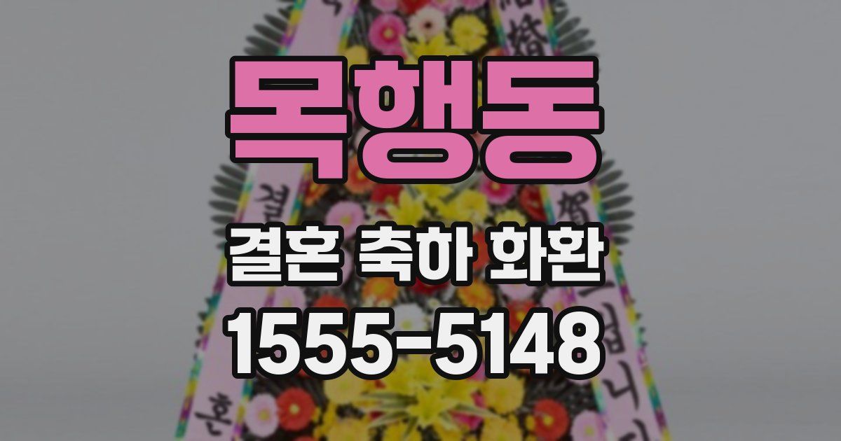 목행동 결혼 축하 화환