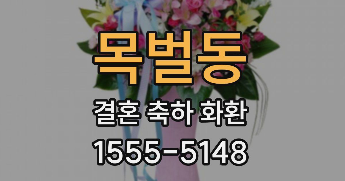 목벌동 결혼 축하 화환