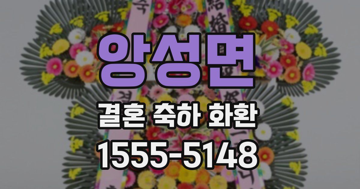 앙성면 결혼 축하 화환