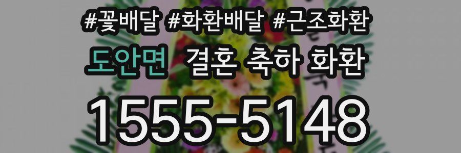 도안면 결혼 축하 화환